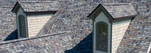 Grey shade roofing is installed on the big house