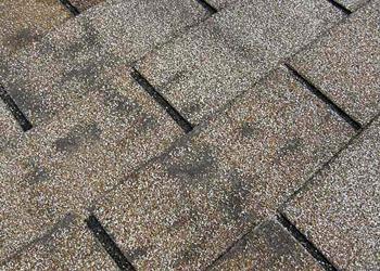 Dark and dirty block shaped roofing 